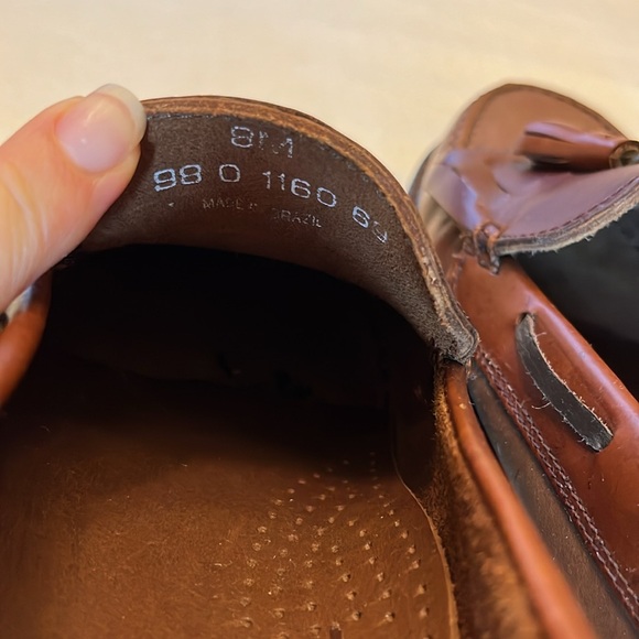 Cherokee Men’s Leather Loafers Slip on Shoes with Tassel Thick Tread Sole Size 8 - Picture 6 of 9